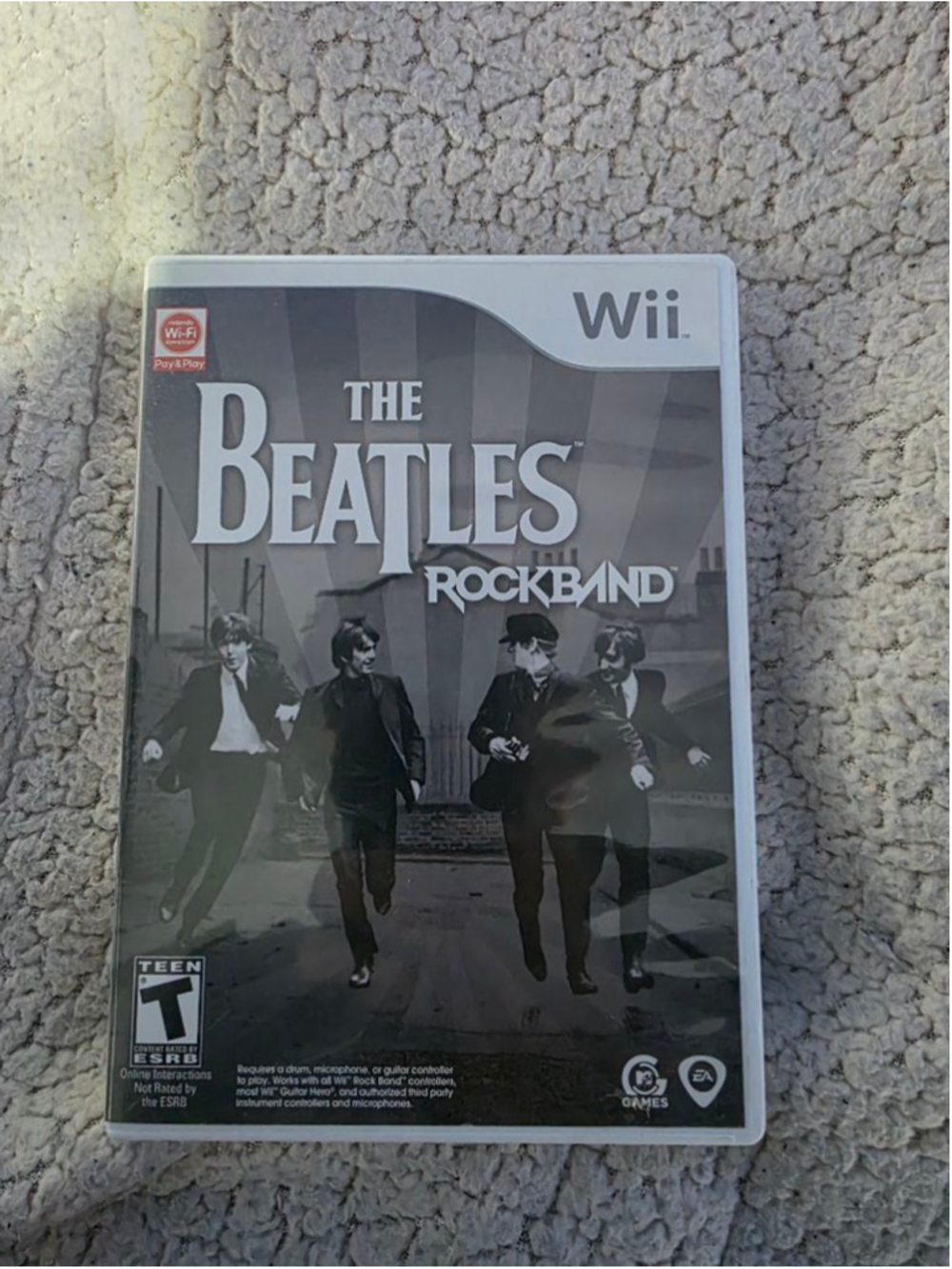 Nintendo The Beatles Rock Band Wii Video Game One Size White Black